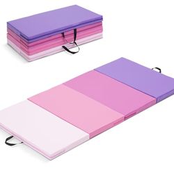 New -Gymnastics Mat 6'x3'x2''Exercise Mat Gym Mat for Home Aerobics Workout Foldable Tumbling Mat Children Gifts