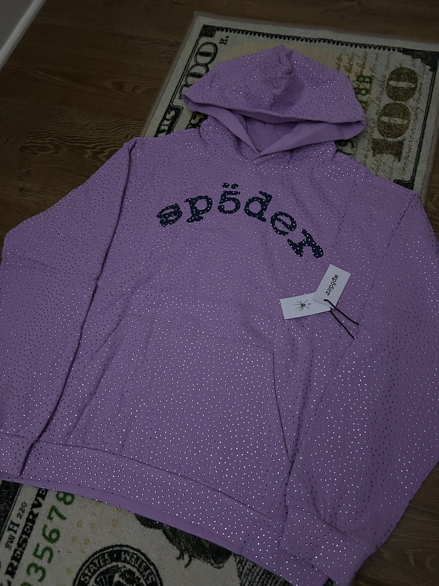 Lavender VVS spider hoodie