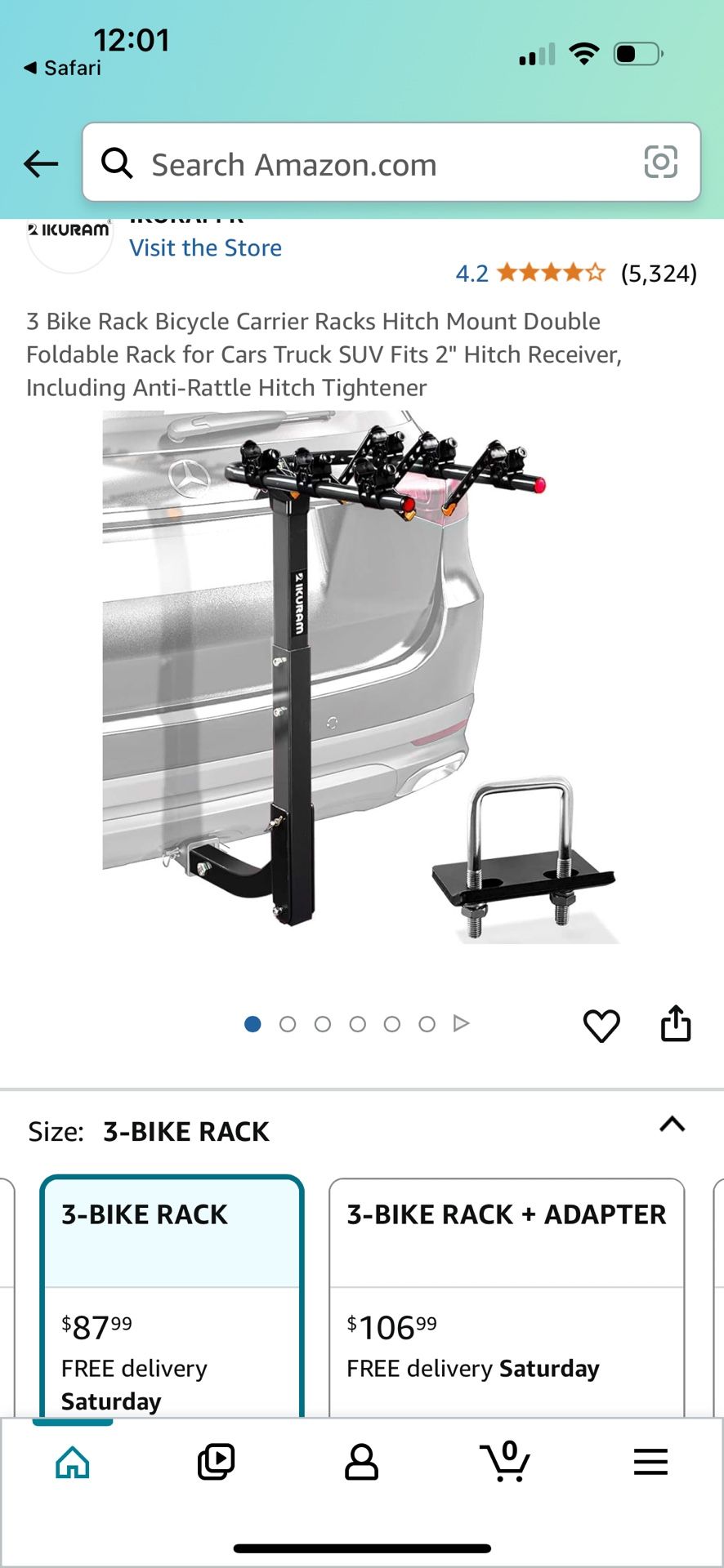 Brand New 3 Bike Car Rack
