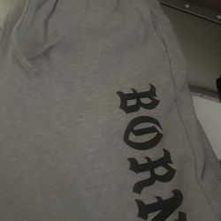 BORN X RAISED SWEAT PANTS • MENS M • GREY