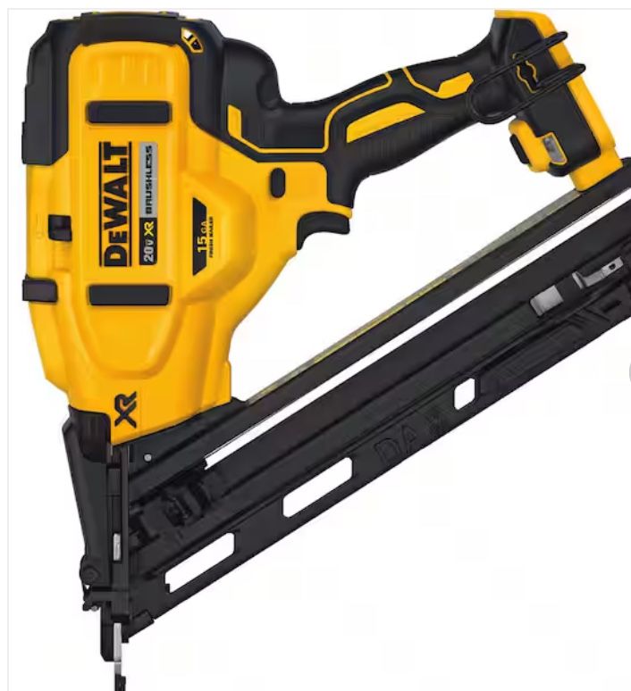 DEWALT 20V MAX XR Lithium-Ion Cordless 15-Gauge Angled Finish Nailer (Tool Only