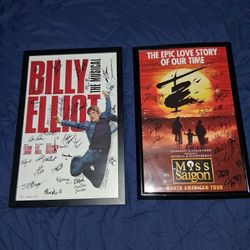Signed musical posters by cast