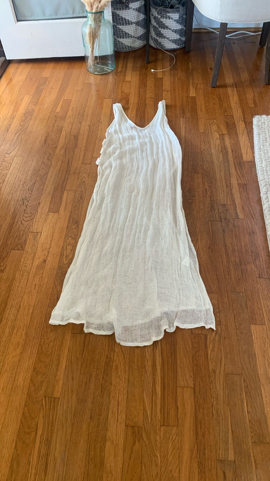 Long Sheer 100% Linen Bikini Cover Up