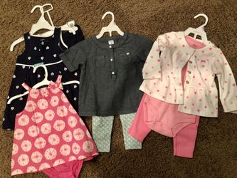 Carter’s 9 Months Baby Girl Clothes-Brand New With Tags-$10 Each Set
