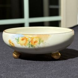 B & Co France, three footed bowl, antique