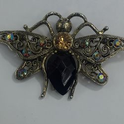 PIN BROOCH Rhinestone Butterfly 