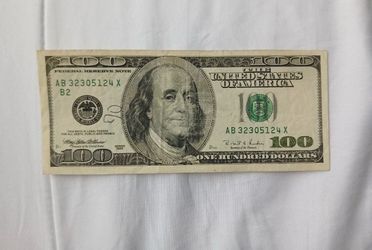 100 Dollar Bill X Serial