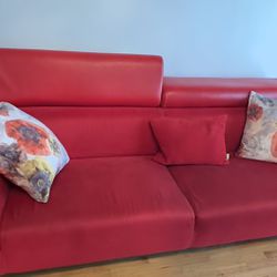 2 pc red couches