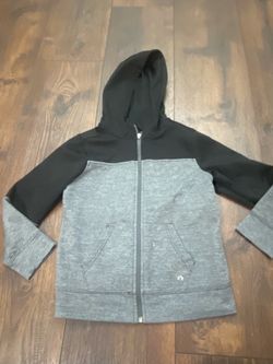 Boys gray and black zip up hoodie sweater size 8 Xersion #9