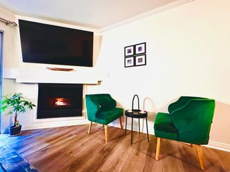 Green Velvet Accent Chairs Set of 2