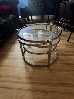 Glass coffee table