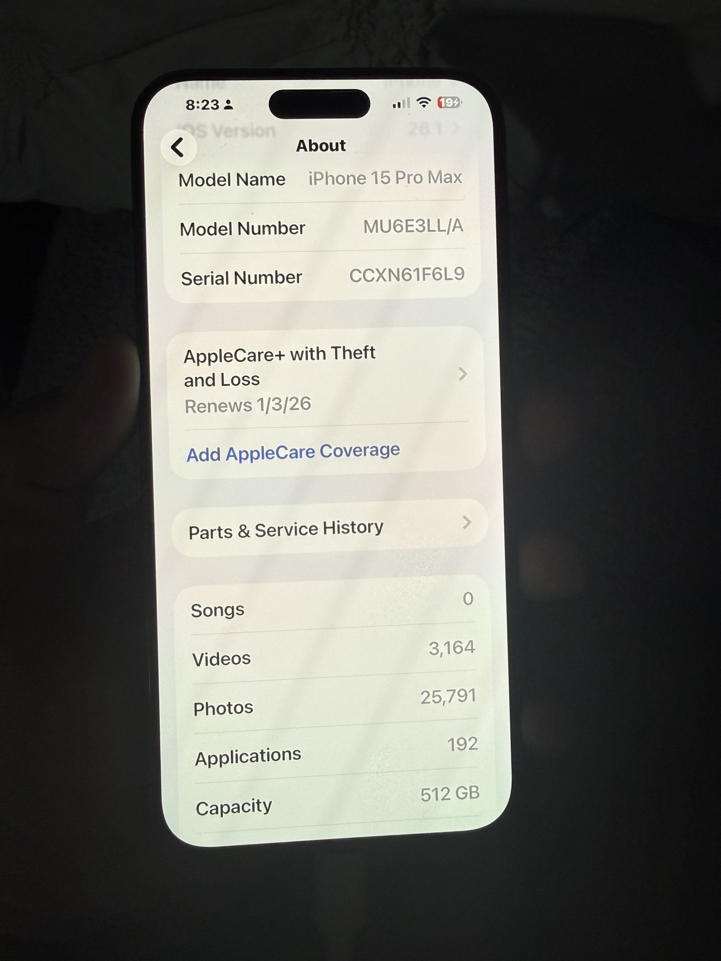 I Phone 15 Pro Max 512 Gig Unluck With Unlimited Apple Care