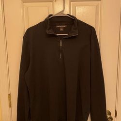 Michael Kors Black Quarter Zip Pullover Sweater 