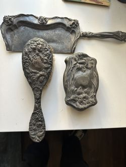 Very Old Antique Hair Brush Set