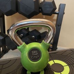 CAP Barbell, 15lb Rubber Coated Kettlebell