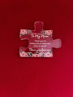 To My Mom Puzzle Piece Decor Gift