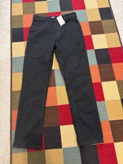 Calvin Klein Jeans Boys Slim Straight Black Denim . Size 12 -NWT