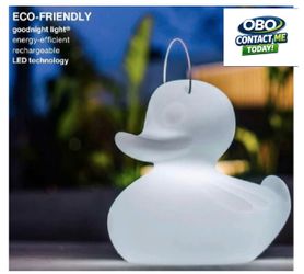 Sleep Well! new Open Box Goodnight Light The Duck White XL Color Changing Lamp With Remote & Rechargeable Base - OBO