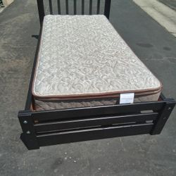 TWIN BED FRAME WITH MATTRESS 