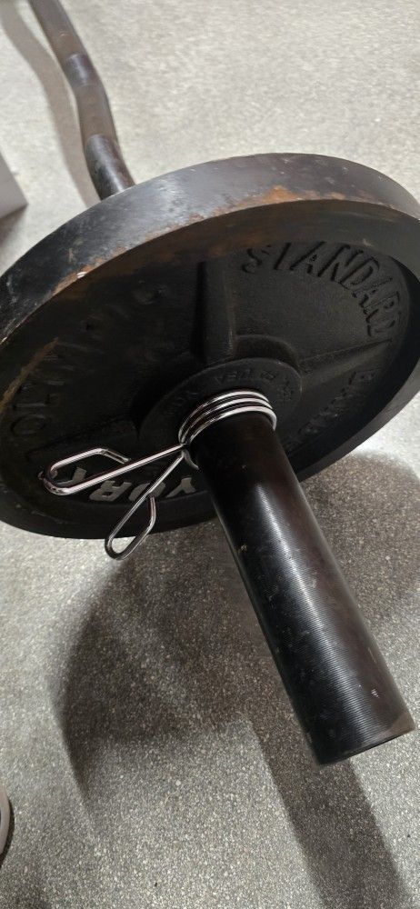CURL BAR WITH WEIGHTS 25 POUNDS SET