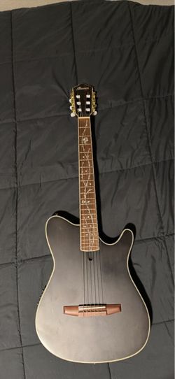 Ibanez TOD10N Tim Henson Signature Nylon-String Acoustic-Electric Guitar - Black Flat