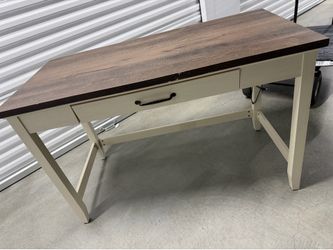 Desk with power outlets