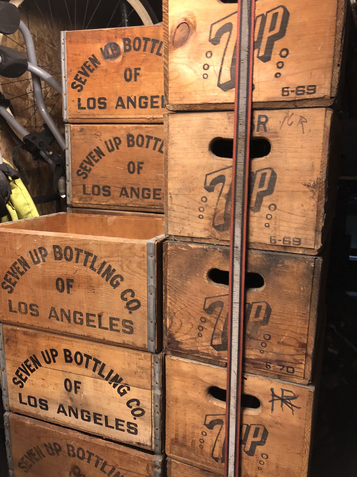 Old 7up Soda Bottle Crates