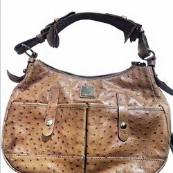 Dooney & Bourke Leather Satchel (Ostrich-Embossed)