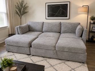 Gray Storage Sleeper Sectional Sofa – Pull-Out Bed + Chaise Storage