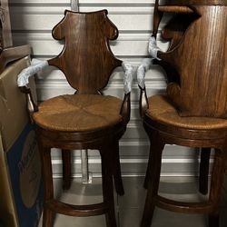 Rustic High End Barstools (3)