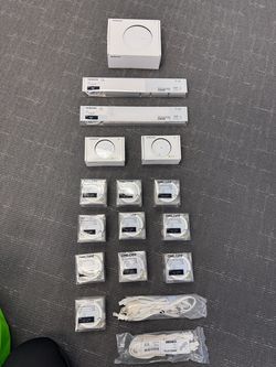 IKEA TRÅDFRI + OMLOPP Smart Cabinet Lighting Kit – 10 Spotlights, 2 Drivers, 2 Remotes, Hub – New
