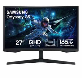 Samsung 27" Odyssey G55C QHD 165Hz 1ms Curved Gaming Monitor