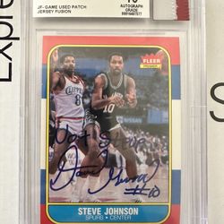 Steve Johnson 1986-87 Fleer Basketball Card #55 - Vintage Collectible Grade 10