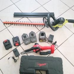 Ryobi Hedge Trimmer And Mini Saw $100 Obo