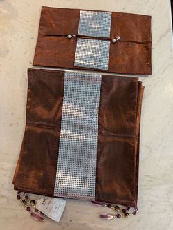 New 11.6”*96” Table Runner w Free Matching Tissue Box Cover. Priced for Fast Sale!