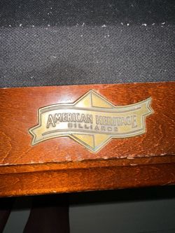 American Heritage 7’ Slate Pool Table – Cue Rack & Accessories| OBO