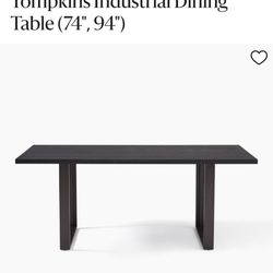 West Elm Tompkins Industrial Dining Table (74")