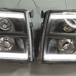 2007 To 2013 Chevrolet Silverado Day Time Running Light Headlights LED Luces Micas Calaveras Faros Projectors Proyectores