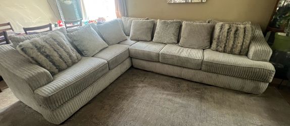 Large Light Gray  Sectional Sofa