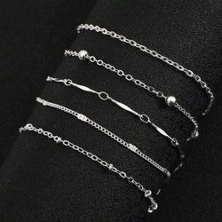 Silver Ankle Bracelets