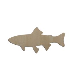 Unfinished Wooden Ocean Animal Trout Fish Shape Wood Cutout Laser Cut Blank Crafting Supplies