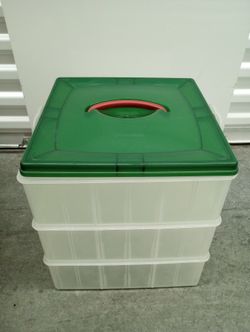 Ornament Storage Box Container Snap Ware