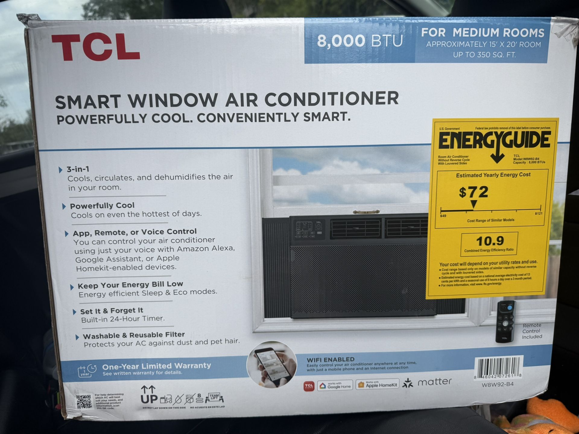 Brand NewAir conditioner, ( Smart, WiFi, Voice Control + Remote)