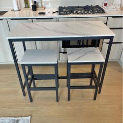 BAR TABLE dining Room Set 😍😍 - fits anywhere