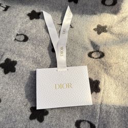 Dior white mini gift bag with ribbon