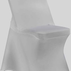 Stretch Spandex Chair Covers - White 100 PCS, Folding Kitchen Chairs Cover, Universal Washable Slipcovers Protector, Removable Chair Seat Covers, for 