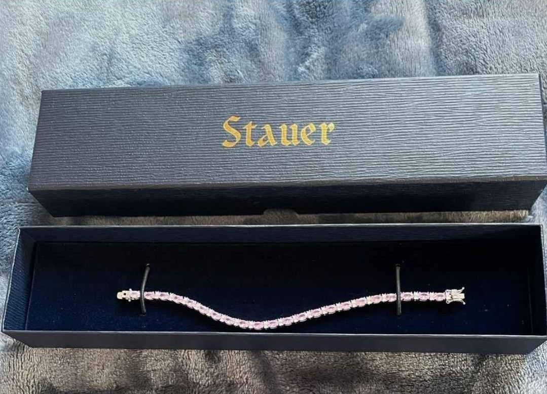 Stauer Pretty In Pink Diamond Aura Destiny Bracelet
