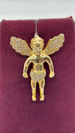 14k Angel Pendant