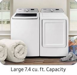 Samsung Washer &  Dryer Set – 7.4 cu. ft. – White