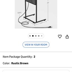 Slide under couch side table